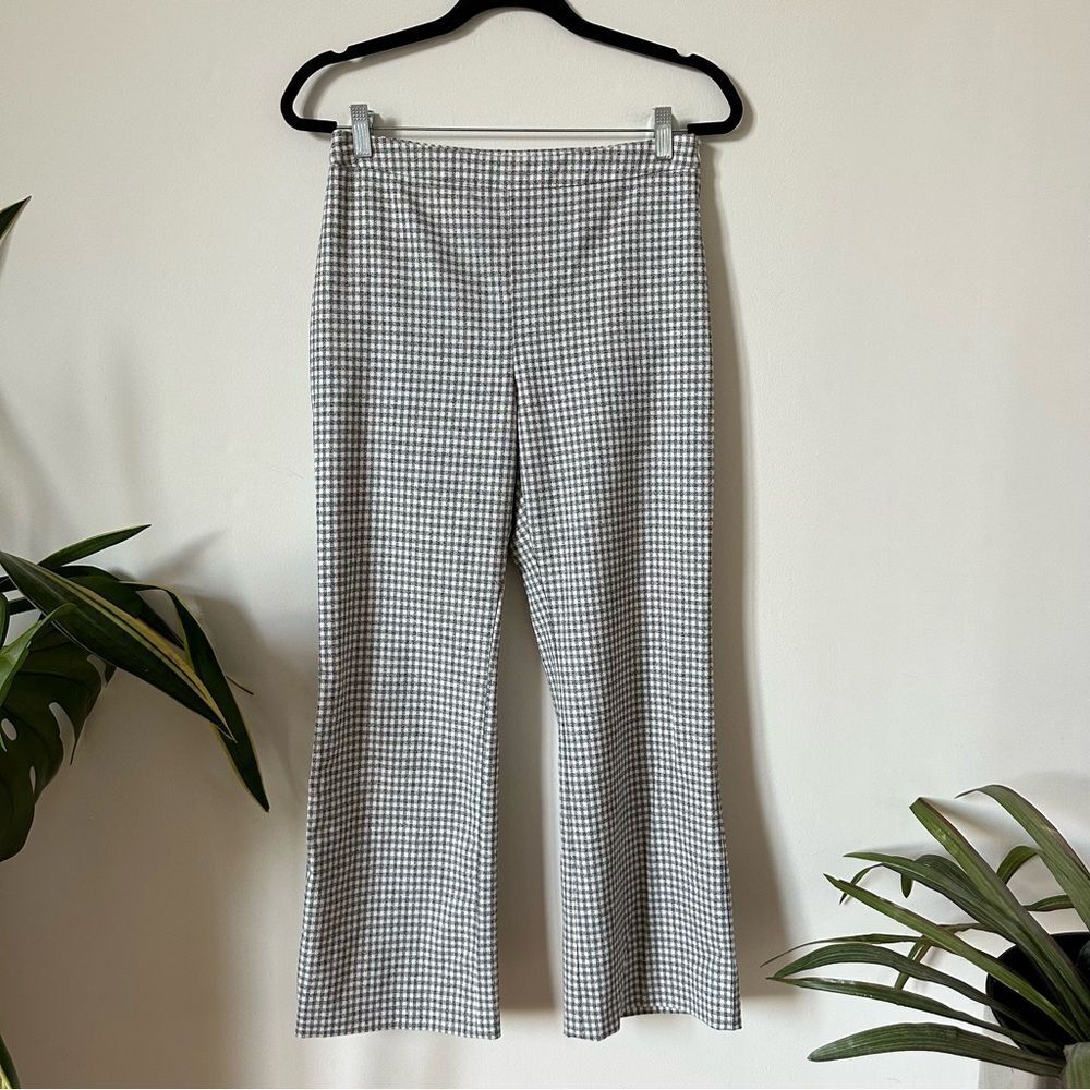Wilfred Aritzia Gingham Kick Flare Pants High Rise Cropped Size Small - Picture 3 of 11